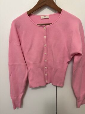 SOLD!NWOT Wilfred Golightly Cardigan - Wonder YarnLimited Edition JellyBean Pink